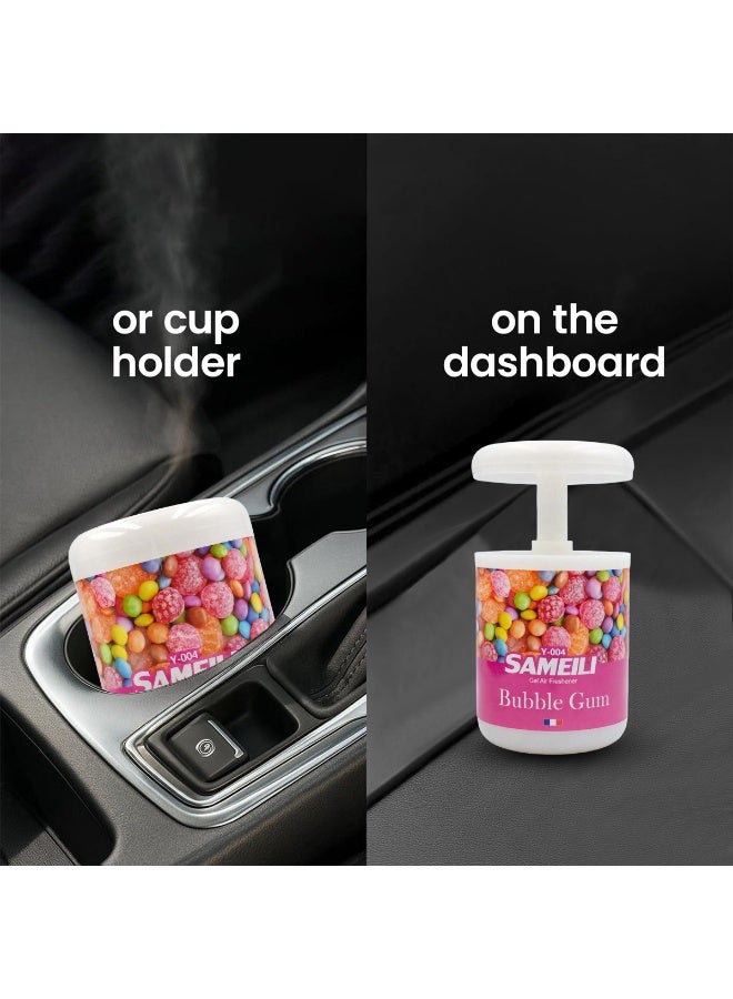 ساميلي معطر جو جل من ساميلي برائحة علكة الفقاعات Y-004 - تحكم قابل للتعديل في شدة الرائحة، معطر جل يدوم طويلاً للسيارة (لوحة القيادة، حامل الأكواب)، المنزل، والمكتب. - Image 4